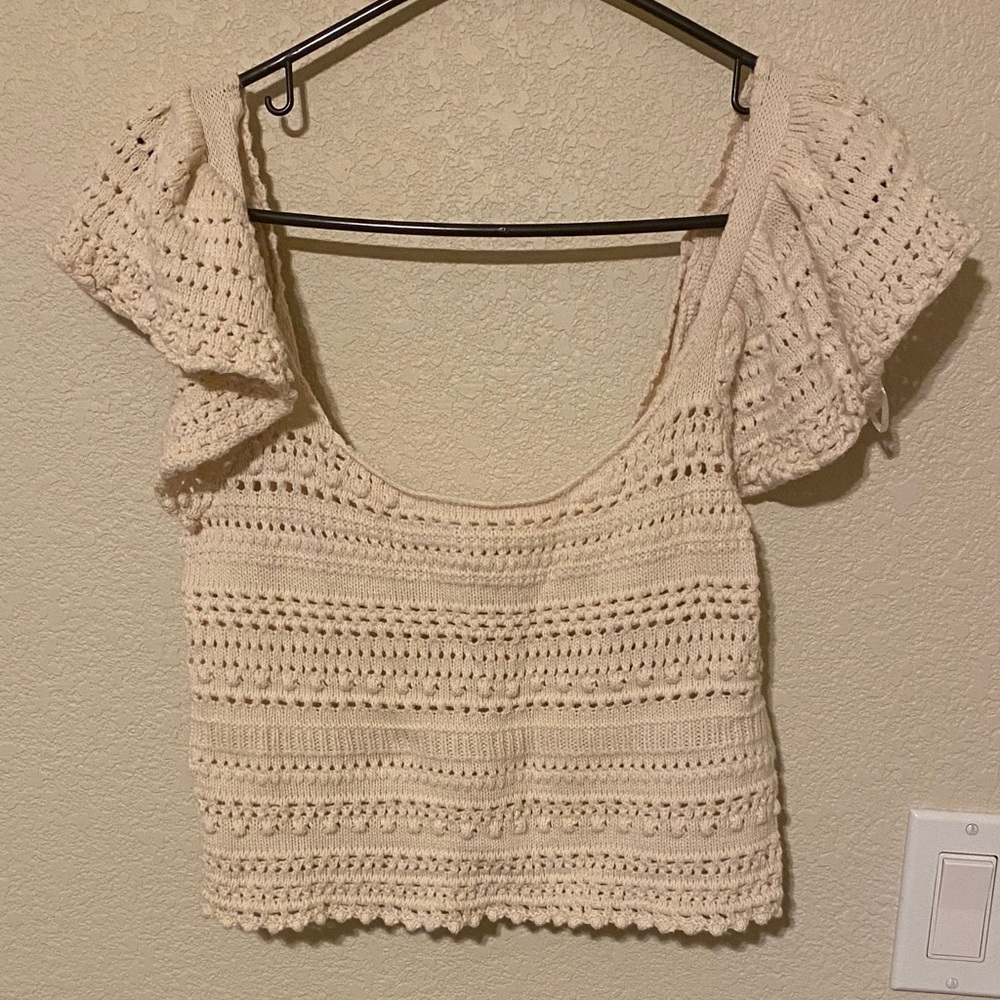 Sincerely Jules Cream Crochet Top